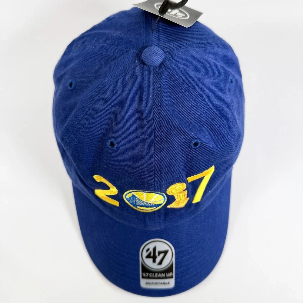 Golden State Warriors 2017 NBA Champions Hat 47 Brand Clean Up Strapback New